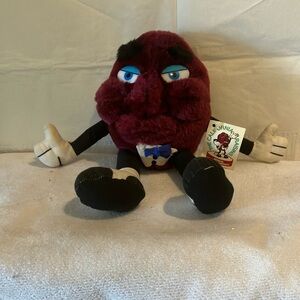 Vintage 1988 California Raisin Dried Fruit Acme 10” Plush Stuffed Sunburst Grape
